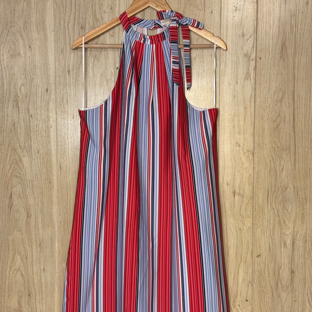 Like New Maison Jules Scallop Hem Halter Dress